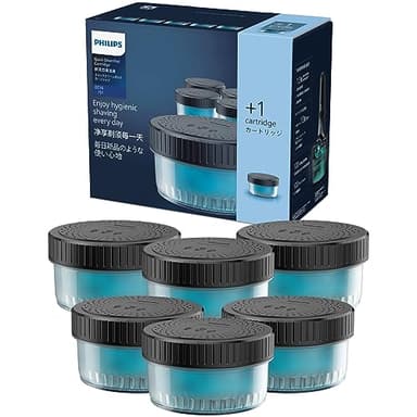 フィリップス 洗浄液 6個入り シェーバー (S5000 S7000 S9000用 クイッククリーンポッド カートリッジ レモンの香り160ml 約18か月分) CC16/51 【Amazon.co.jp限定】