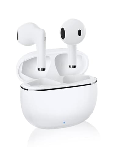 【2025年アップグレード版】AOKIMI ワイヤレスイヤホン bluetooth イヤホン V12 小型軽量 ブルートゥースHi-Fi 最大36時間再生 ぶるーとゅーす コードレス ENCノイズキャンセリング 自動ペアリング Type-C充電 マイク付き 防水 タッチ式音量調整 スポーツ/通勤/通学/WEB会議(ホワイト)