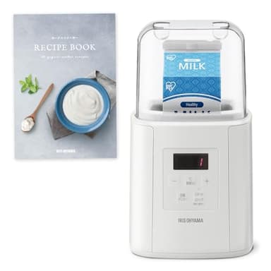 \メディアで紹介されました!/アイリスオーヤマ ヨーグルトメーカー 豆乳パック対応 甘酒メーカー 飲むヨーグルト 低温調理 自動メニュー レシピ付き IYM-016-W ホワイト
